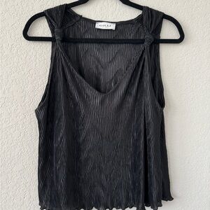 Gilli Black Pleated Women's Top